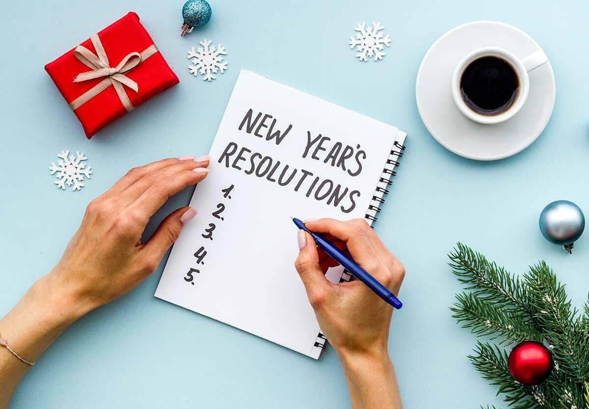 New Year's Resolutions written on paper