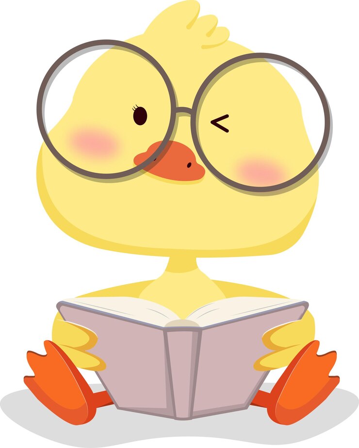 cute duck with glasses