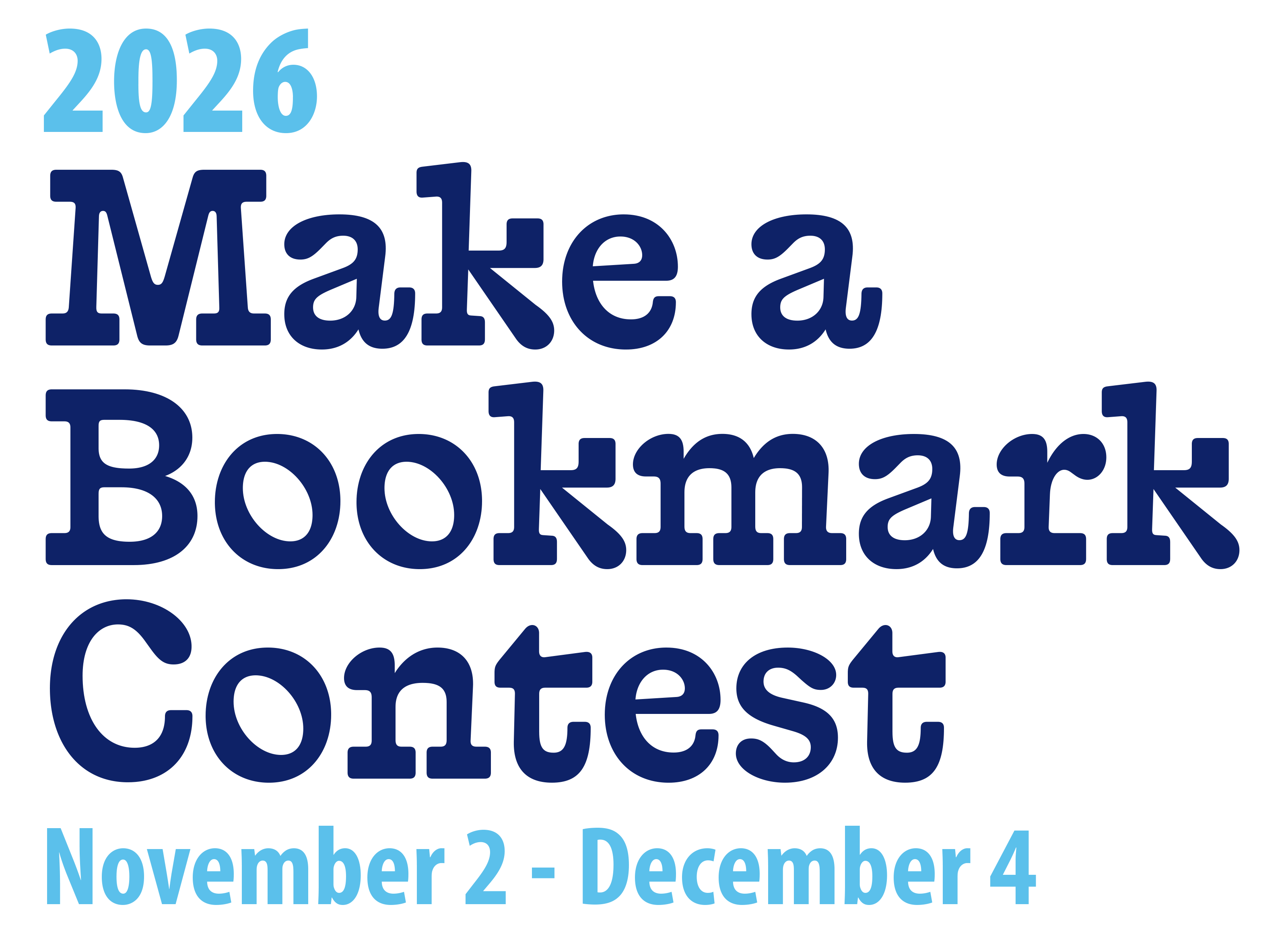 2026 Make a Bookmark Contest: November 2 - December 4