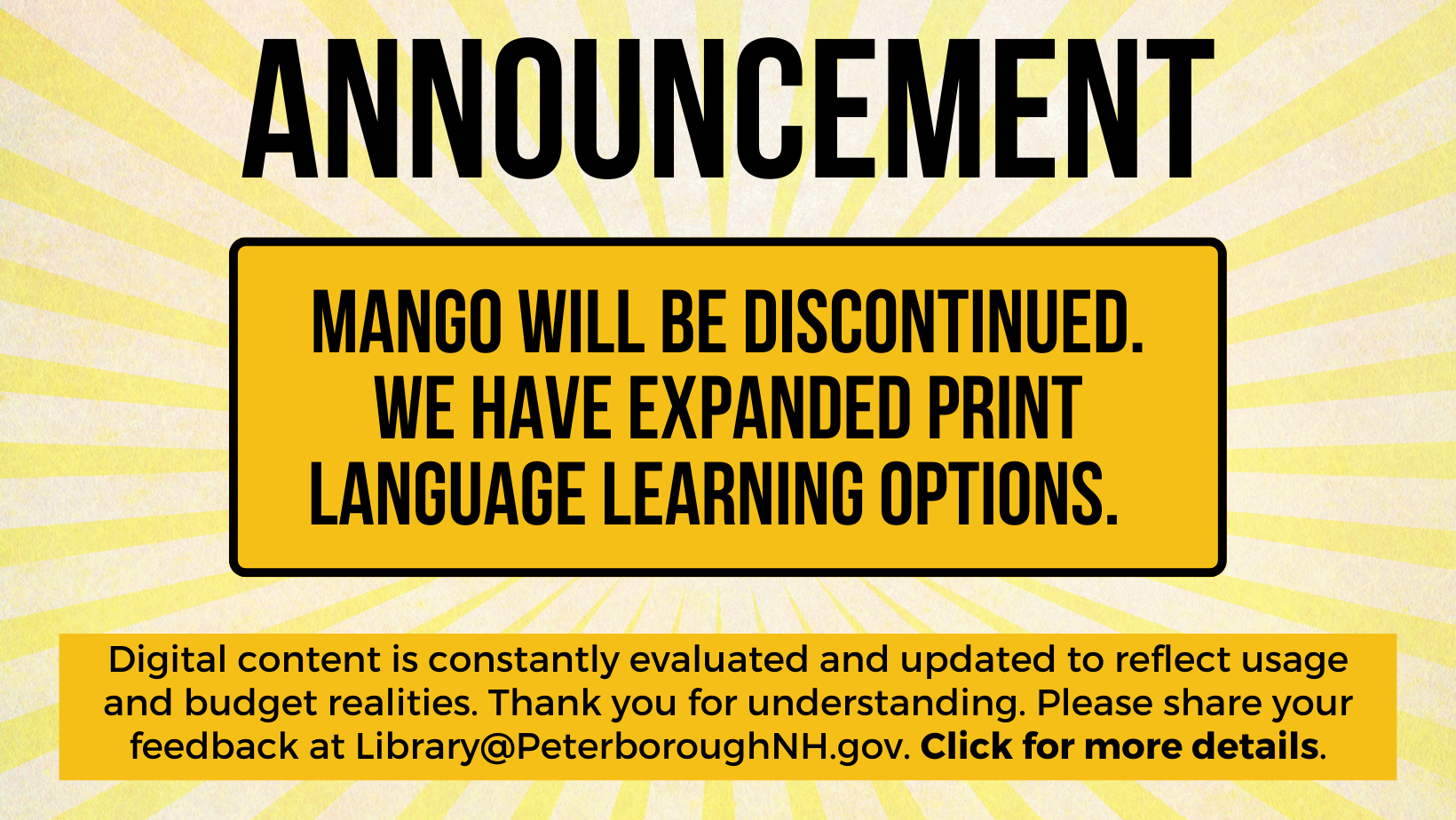 Mango Announcement