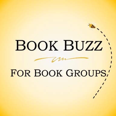Book buzz for book groups banner. 15 copies, 8-week checkout, 600+ titles.