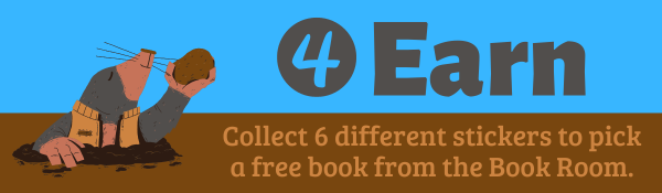 Step 3. Earn. Every 600 pages, pick out a free book from the book room. Book room visits by appointment. Reserve a time on the calendar to the left.
