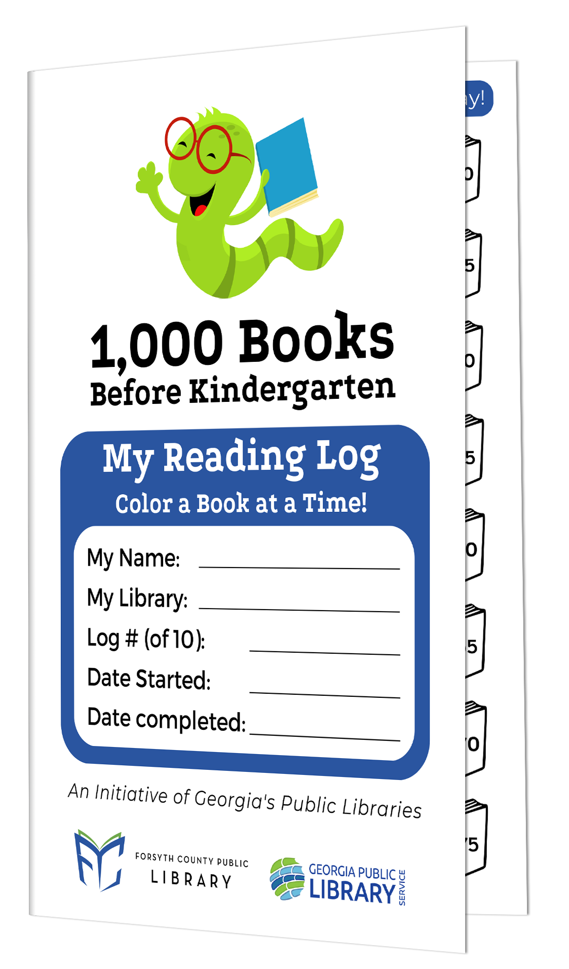 Reading Log Booklet to keep track of book reading