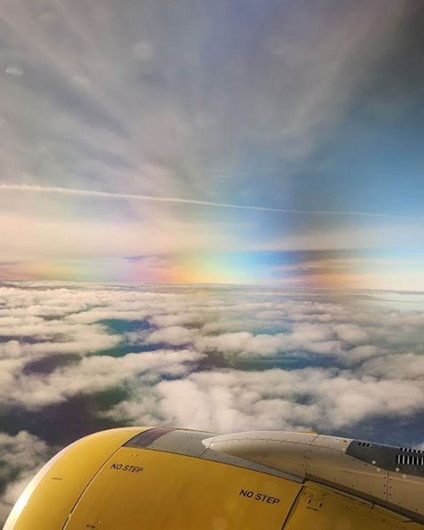 Rainbow photographed from a plane