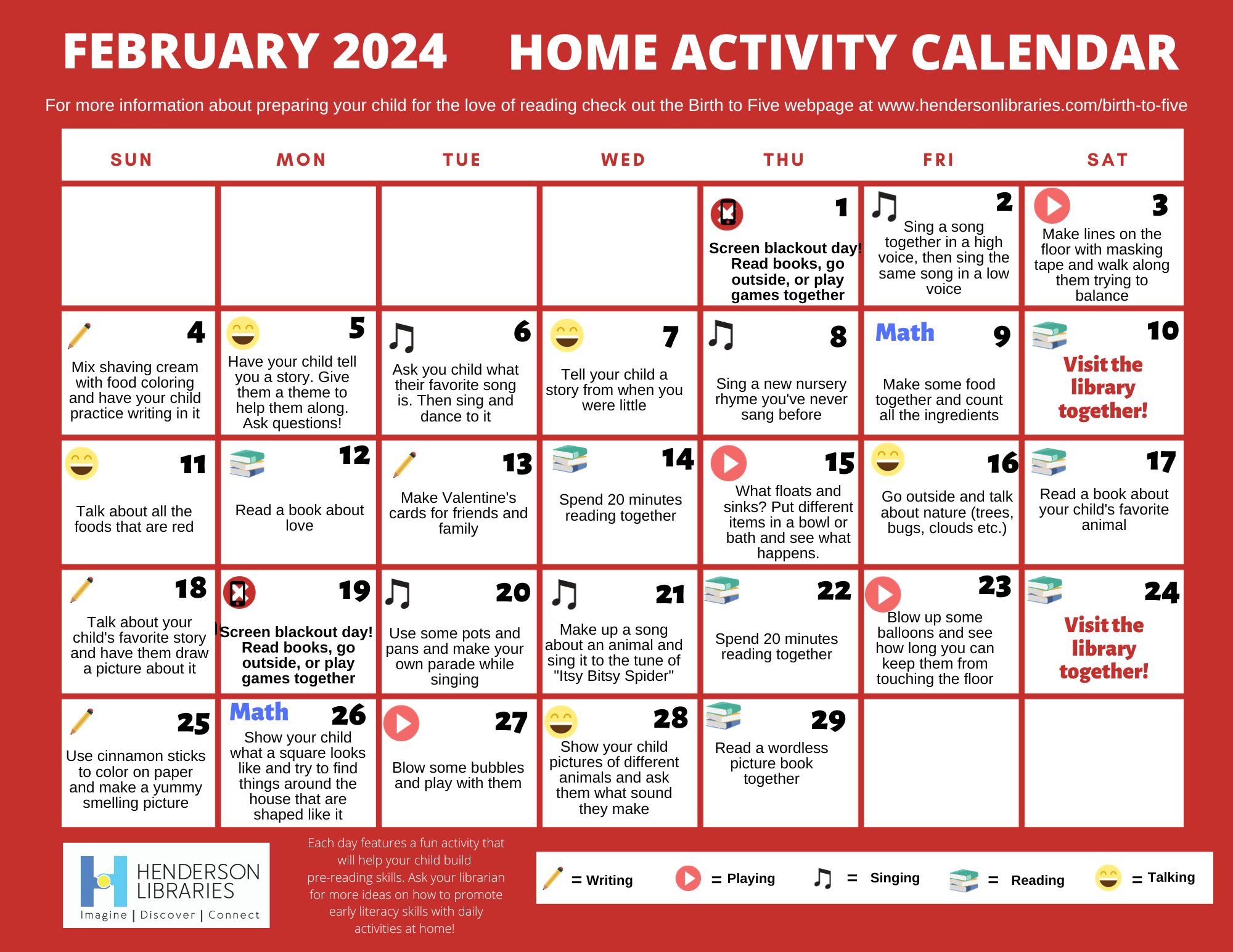 February 2024 Activity Calendar