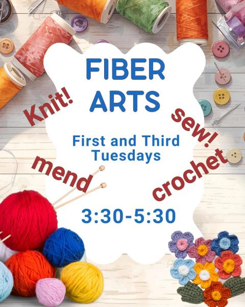 knitting and crochet paraphernalia