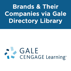 Brands and Their Companies via Gale Directory Library